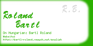 roland bartl business card